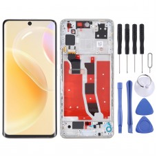 Original OLED LCD Screen for Huawei Nova 8 5G Digitizer Full Assembly with Frame(Silver)