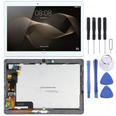 ორიგინალი LCD ეკრანი Huawei MediaPad M2 10.0 M2-A01W/M2-A01L Digitizer სრული შეკრება ჩარჩოებით (თეთრი)
