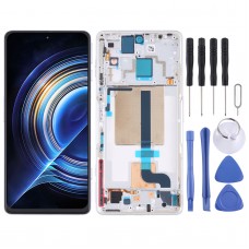 Original LCD Screen and Digitizer Full Assembly with Frame for Xiaomi Redmi K50 Gaming/Poco F4 GT(White)