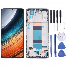 Alkuperäinen LCD -näyttö Xiaomi Redmi K40S Digitizer Full Assembly -kehyksellä (sininen)