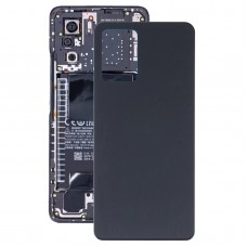 Tapa trasera de la batería de vidrio para Xiaomi Redmi K40 (negro)