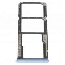Bac de carte SIM + plateau de carte SIM + bac à carte micro SD pour xiaomi POCO M4 5G / POCO M4 5G India / Redmi Note 11R (bleu)