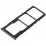 Para Xiaomi Redmi Note 11SE SIM Card Bandeil + Bandeja de tarjeta SIM + Micro SD Tarjeta Bandeja (negro)