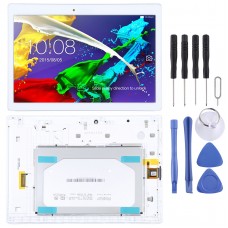 OEM LCD-ekraan Lenovo Tab 2 A10-30 YT3-X30 Digiteerija täiskomplekt raamiga (valge)