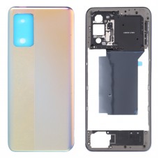 For OPPO Realme GT Neo RMX3031 Middle Frame Bezel Plate + Battery Back Cover (Silver)