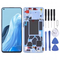 Original LCD Screen For OPPO Reno7 5G China PFJM10 Digitizer Full Assembly with Frame (Blue)