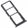 For OPPO A95 4G/Reno6 Lite  SIM Card Tray + SIM Card Tray + Micro SD Card Tray (Black)