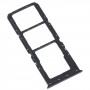 For OPPO A52 4G SIM Card Tray + SIM Card Tray + Micro SD Card Tray (Black)