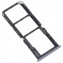 Pour OPPO A73 4G / F17 / A93 4G / A73 5G SIM Card Tray + SIM Card Tray + Micro SD Card Tray (noir)