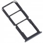 For OPPO Reno5 Lite / Reno5 F / A94 4G SIM Card Tray + SIM Card Tray + Micro SD Card Tray (Black)