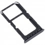 Для Oppo A96 China Sim Card Tray + SIM -SIM / Micro SD -лоток (черный)