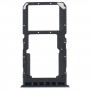 För Oppo A96 4G SIM -kortfack + SIM / MICRO SD -kortfack (svart)