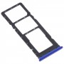 For Tecno Phantom 9 AB7 SIM Card Tray + SIM Card Tray + Micro SD Card Tray (Blue)