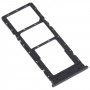 Pour Tecno Spark 4 Lite KC8S SIM Card Tray + SIM Carte Tray + Micro SD Card Tray (noir)