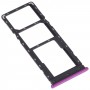För Tecno Spark 4 Lite KC8S SIM -kortfack + SIM -kortfack + Micro SD Card Tray (Purple)