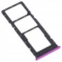 For Tecno Spark 4 Lite KC8S SIM Card Tray + SIM Card Tray + Micro SD Card Tray (Purple)