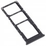 For Tecno Spark 5 Air/Spark 5 Pro/Spark 5 SIM Card Tray + SIM Card Tray + Micro SD Card Tray (Black)