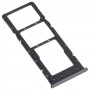 For Tecno Spark 6 KE7 SIM Card Tray + SIM Card Tray + Micro SD Card Tray (Black)