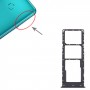 Para Tecno Spark Go 2022/Spark 6 Go Sim Tard Bannel + Sim Card Bany + Micro SD Tarjeta Bandeja (negro)