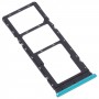 For Tecno Spark Go 2022/Spark 6 Go SIM Card Tray + SIM Card Tray + Micro SD Card Tray (Green)