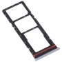 För Tecno Spark 7 KF6 SIM -kortfack + SIM -kortfack + Micro SD Card Tray (Silver)