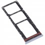 Dla Tecno Spark 7 Pro SIM Card Tacy + Taca karty SIM + Micro SD Tray (srebrny)