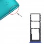 Az Infinix Hot 10 Lite X657B SIM kártya tálca + SIM kártya tálca + Micro SD kártya tálca (kék)