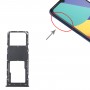 Para Alcatel 1V 2021 Bandeja de tarjeta SIM original + bandeja de tarjeta Micro SD (negro)