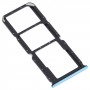For OnePlus Nord N200 5G DE2118 / DE2117 SIM Card Tray + SIM Card Tray + Micro SD Card Tray (Blue)