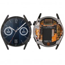Pantalla LCD original y montaje completo con marco para Huawei Watch GT 3 46 mm MIL-B19 (negro)