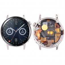 Huawei Watch GT 3 42mm MIL-B19（シルバー）のフレーム付きのオリジナルLCDスクリーンとデジタイザーフルアセンブリ