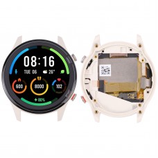 Écran LCD d'origine pour Xiaomi Mi Watch / Watch Color Sport / Watch Relove Active Nigitizer Assemblage complet avec cadre (blanc)