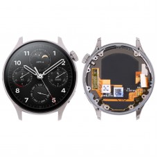 Оригинальный ЖК -экран для xiaomi Watch S1 Pro Digitizer Полная сборка с рамой (серебро)