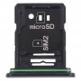 Eredeti SIM -kártya tálca + SIM kártya tálca / Micro SD kártya tálca a Sony Xperia 10 III -hez (fekete)