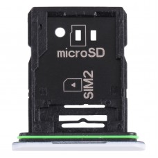 Bandeja de tarjeta SIM original + bandeja de tarjeta SIM / bandeja de tarjeta Micro SD para Sony Xperia 10 III (blanco)