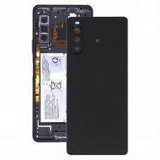 Sony Xperia 10 IIの指紋付きオリジナルのバッテリーバックカバー（黒）