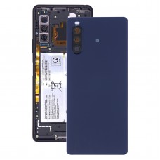 Sony Xperia 10 IIの指紋付きオリジナルのバッテリーバックカバー（青）