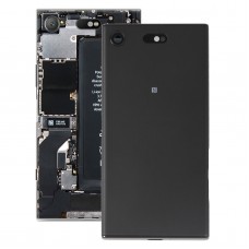 ორიგინალური ბატარეის უკანა საფარი კამერის ობიექტივის საფარით Sony Xperia XZ1 კომპაქტისთვის (შავი)
