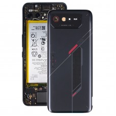 Стъклен капак на батерията за ASUS ROG Телефон 6 AI2201-C AI2201-F (черен)