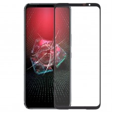 For Asus ROG Phone 5 Pro ZS673KS Front Screen Outer Glass Lens with OCA Optically Clear Adhesive (Black) 