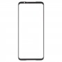 Para ASUS ROG Phone 5 Pro ZS673KS Lente de vidrio exterior de pantalla frontal con OCA ópticamente transparente adhesivo (negro)