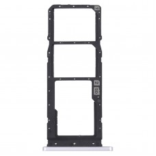 For Asus Zenfone 7 ZS670KS SIM Card Tray + SIM Card Tray + Micro SD card tray (Silver) 