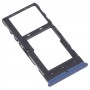 Bandeja de tarjetas SIM + bandeja de tarjeta Micro SD para TCL Plex T780H (azul)
