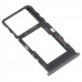 Eredeti SIM -kártya tálca + mikro SD kártya tálca TCL 10L/10 Lite T770H T770B (fekete)
