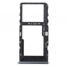 Original SIM Card Tray + Micro SD Card Tray for TCL 10L/10 Lite T770H T770B(Silver)