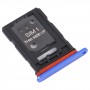 Для TCL 10 плюс оригінальний лоток SIM -карт + SIM / Micro SD -лоток (синій)