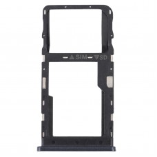 For TCL 20 R 5G Original SIM Card Tray + Micro SD Card Tray (Black)