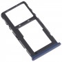 För TCL 20 R 5G Original SIM -kortfack + Micro SD -kortfack (blå)