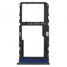 For TCL 30 / 30+ / 30 5G Original SIM Card Tray + Micro SD Card Tray (Black)