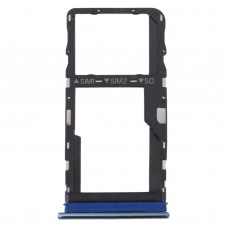 For TCL 30 / 30+ / 30 5G Original SIM Card Tray + Micro SD Card Tray (Blue)